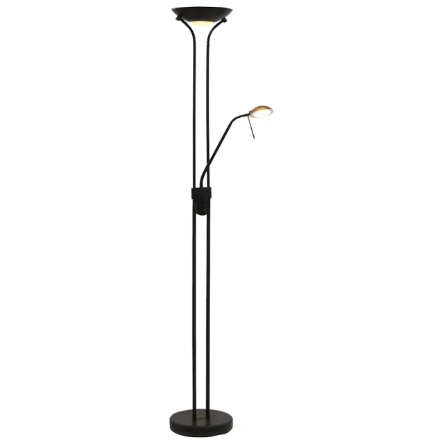 vidaXL Vloerlamp LED dimbaar 23 W Zwart