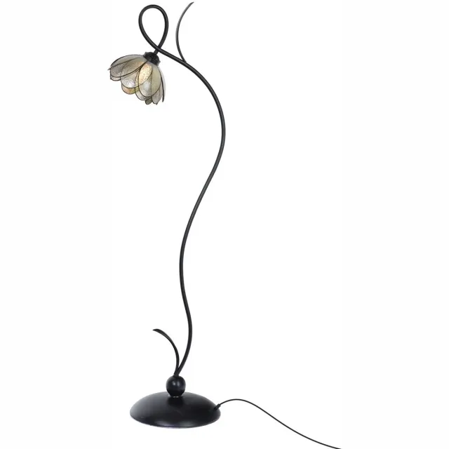 Coloured by Art Tiffany Vloerlamp Lovely Sparkling Pioenroos - Art Deco Trade Transparant