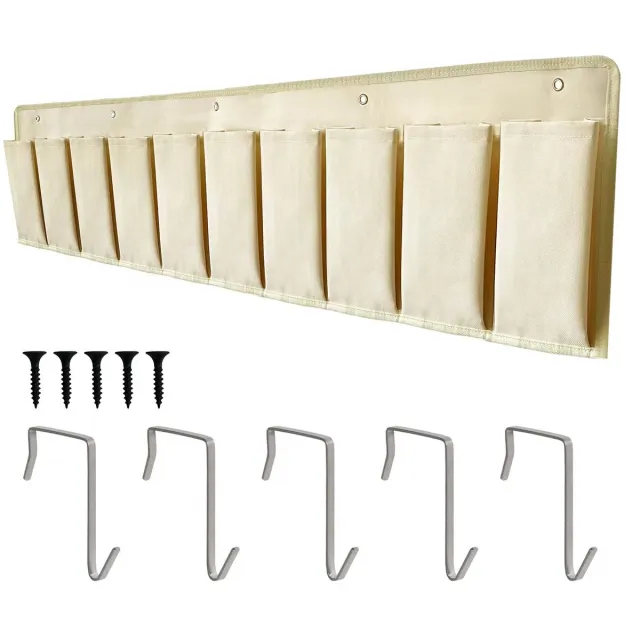 Unyqoos Ruime opbergtas met tien vakken voor schoenen en accessoires beige