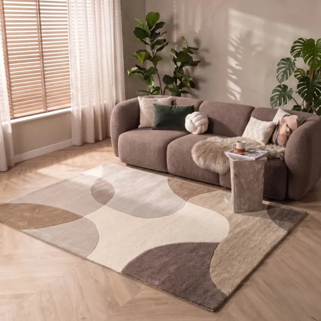 Art Weavers Wollen vloerkleed - Lunari Beige / Taupe - Laagpolig Wol Tapijt