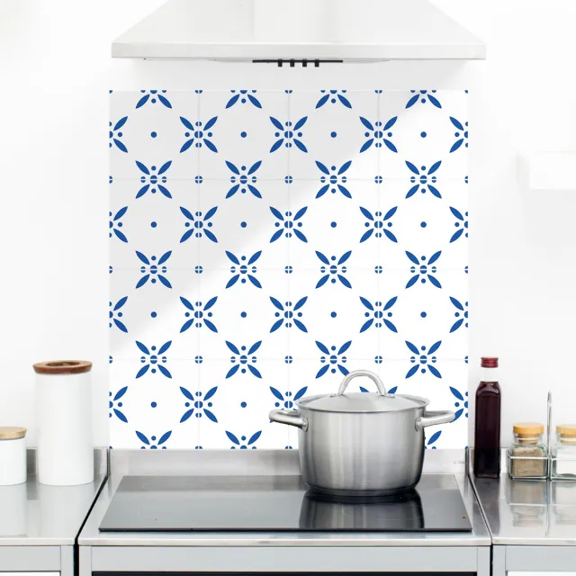 Ambiance Sticker Zelfklevende tegelmuurstickers voor keuken en badkamer - 9 Artino Azulejos tegelstickers - 9 stickers 15x15cm Multi color