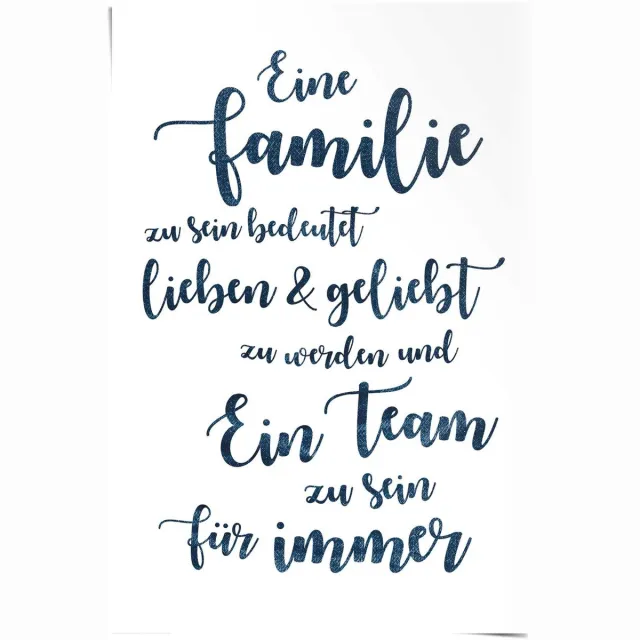 Reinders Poster Eine Familie, ein Team - 91,5 x 61 - Papier - REINDERS wit