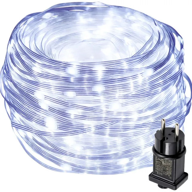 MUPOO Lichtsnoer Binnen en Buiten - 300 LED -30 meter - Met Stekker - Wit - 8 modi - Geheugenfunctie - Lichtslinger - Kerstverlichting- Fairy Lights - IP67 Waterdicht - Decoratie voor kerst - Tuinverlichting