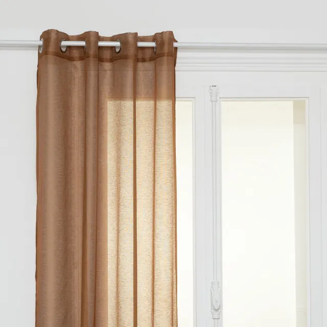 Atmosphera Moly Gordijn 135x240cm - Kant en klaar met ringen - Kaneel cannelle