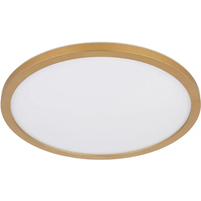 Globo Plafondlamp badkamerlamp plafondlamp woonkamerlamp eetkamerlamp, kunststof messing wit, achtergrondverlichting IP44 memoryfunctie dimbaar, 18W 1600Lm 3000K warm wit, D 29,4 cm