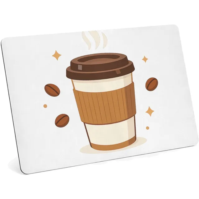 Mr Cadeautjes MDF magnetische fotolijst 28 x 19 - design Een compacte typografische koffieposter met één centrale ill | cadeau Wit