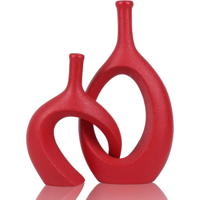 Imperatoris Keramische Vaas Set – Decoratieve Vazen voor Interieur en Woondecoratie Getaway Solids