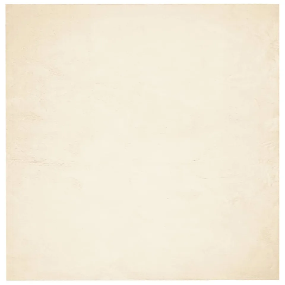 vidaXL Vloerkleed HUARTE laagpolig zacht wasbaar 200x200 cm crème, foto 3