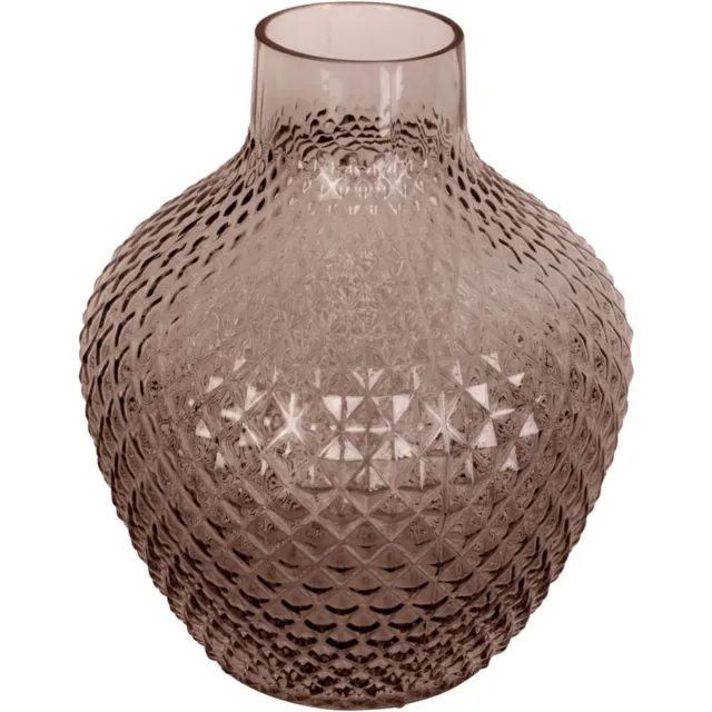 Present Time Vaas Delight - Large - Glas Chocolade Bruin - Ø21x25cm - Modern