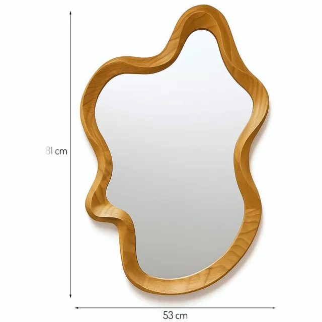 Milton & Oldbrook Wandspiegel 53 x 81 cm Flen Hout