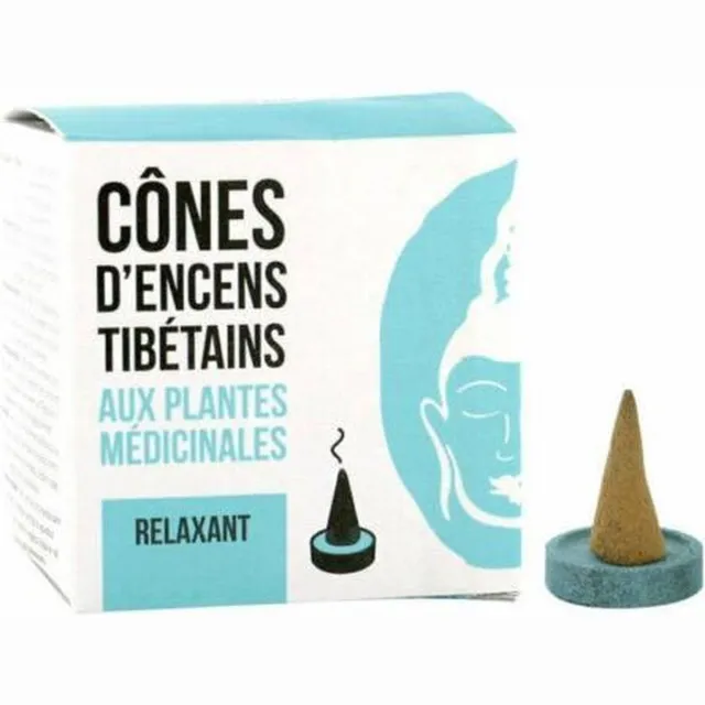 Wierookkegels 'Relaxant', Les Encens du Monde blauw