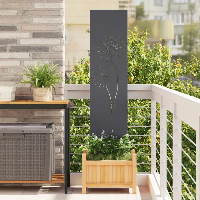 vidaXL Tuin Privacy Screen Antraciet 32 x 140 cm Koudgewalst staal