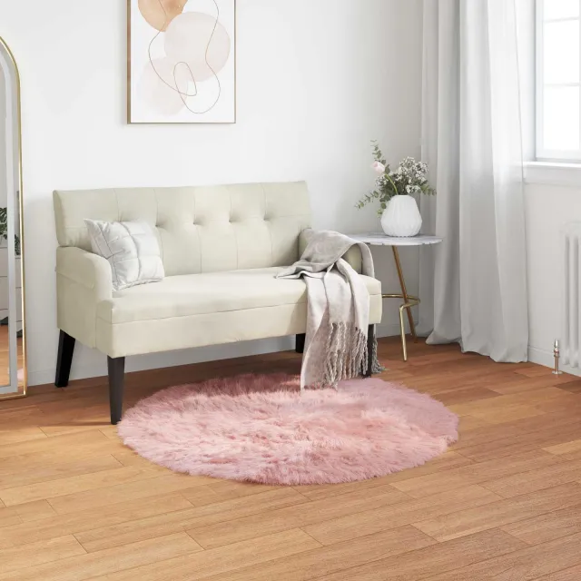 vidaXL Tapijt van imitatie TAFALLA Roze Polyester, foto 2