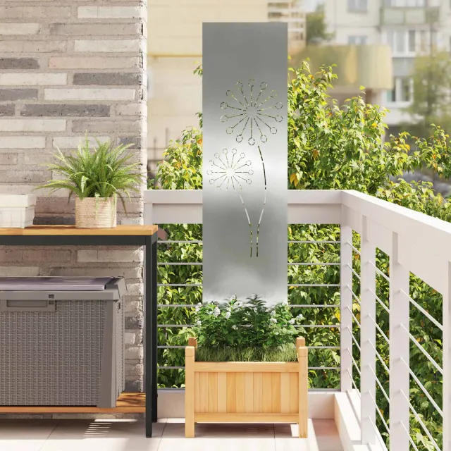 vidaXL Tuin Privacy Screen Zilver 32 x 140 cm Gegalvaniseerd staal