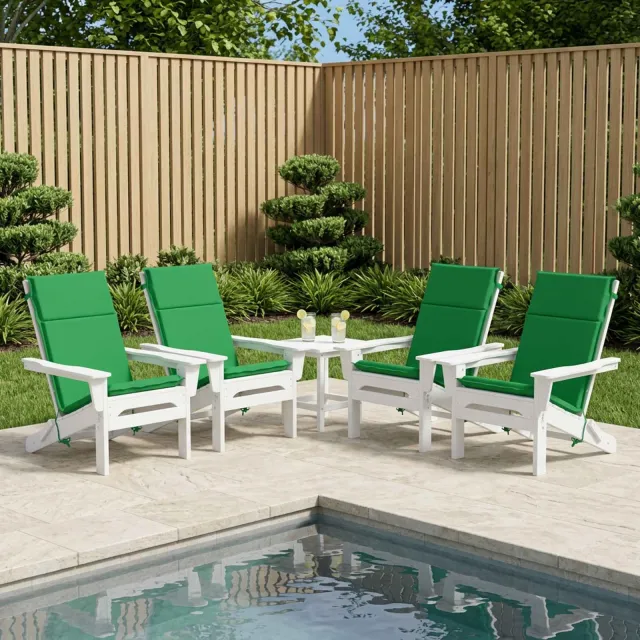 vidaXL Kussen voor stoel met hoge rug GEMERT 4 st 100% Polyester Groen