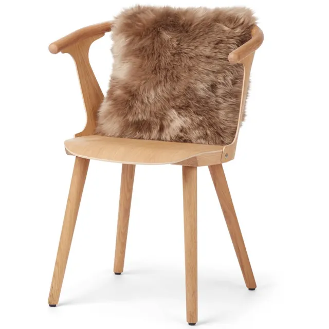 Sheepskin House Schapenvacht Kussen - Langharig - Nieuw-Zeeland - 40x40 cm taupe