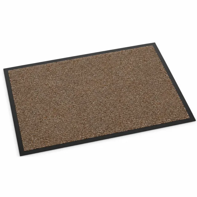 Multimat Schoonloopmat Altea Bruin 60 × 90 cm – Deurmat met Zwarte Rand
