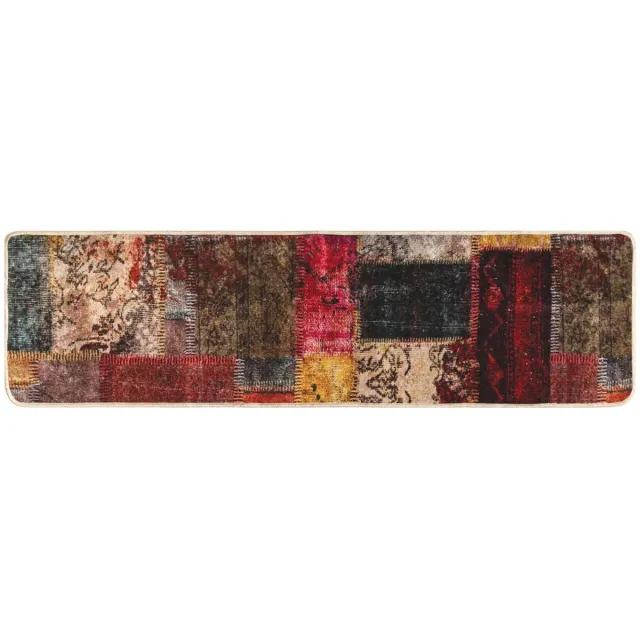 vidaXL Tapijt - Runner - MARSA - Meerkleurig - 100 - x - 400 - cm - Polyester - en - PVC