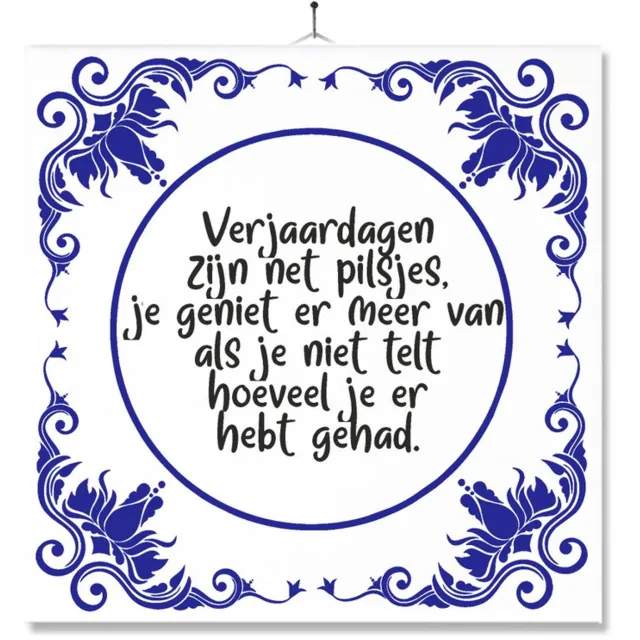 MC Living Tegel Met Opdruk | Grappig | Humor | Verjaardag kado | Verjaardagen zijn net pilsjes Multi-Color