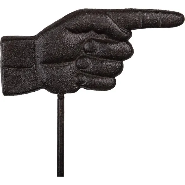 Clayre & Eef Tuinsteker Hand 18x88 cm Bruin Metaal