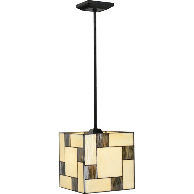 Coloured by Art Tiffany Hanglamp Mondriaan - Art Deco Trade Grijsblauw