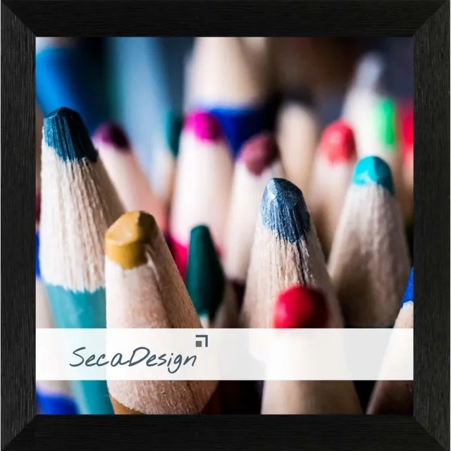 SecaDesign Nervi Fotolijst Hout - Fotomaat 13x13 cm - Zwart