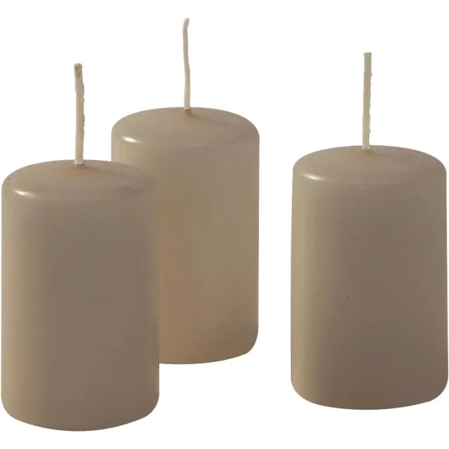 Cereria di Giorgio risthò Giorgio Risthò Taupe Kaarsen 4x7cm - Set van 12