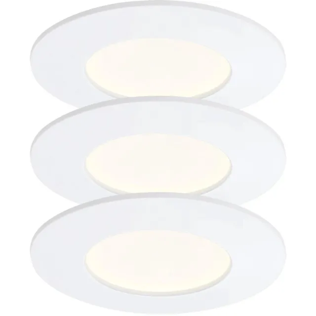 Briloner LED inbouwspot Plafondlamp Badkamerlamp Inbouwspot in wit, kunststof, IP23, 5W 350Lm 4000K neutraal wit, D 8,5 cm, set van 3