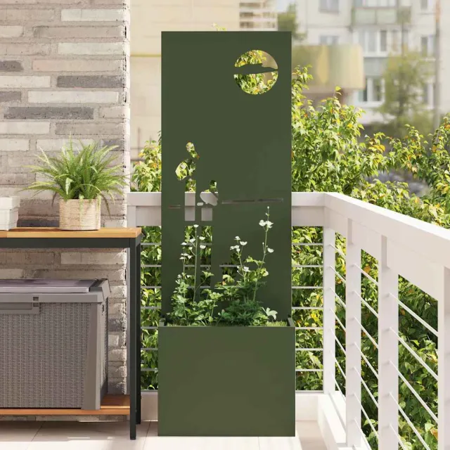 vidaXL Tuin Privacy Screen Fretwerk Olijfgroen 50 x 32 x 150 cm