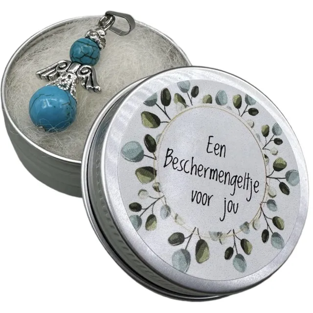 VanKarina Een beschermengeltje voor jou,turquoise,edelsteen,troost,verdriet,zorgen,engel,beschermengel,klein kadootje,beterschap,sterkte,bescherming