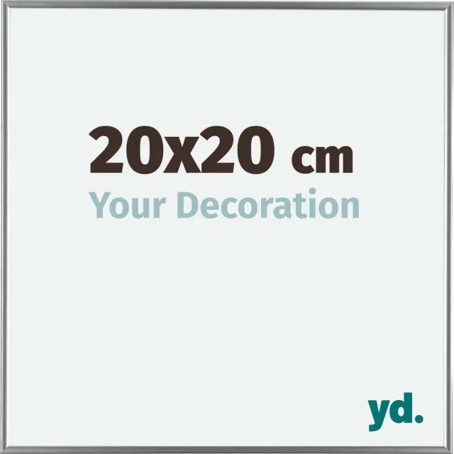 yd. Your Decoration - Fotolijst 20x20 cm - Kunststof - Zilver Hoogglans - Evry