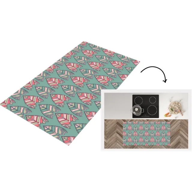 KitchenYeah Keukenloper 120x60 cm - Keukenmat vinyl Patronen - Tribal - Retro - Keukenmatten loper - Keuken vloerkleed tapijt