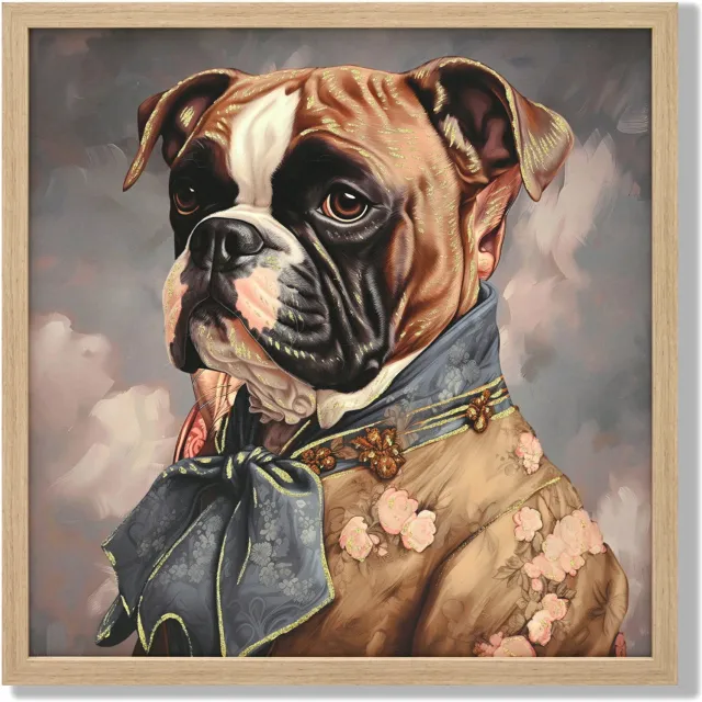 homebound by ky Schilderij regency dog 50x50cm Meerkleurig