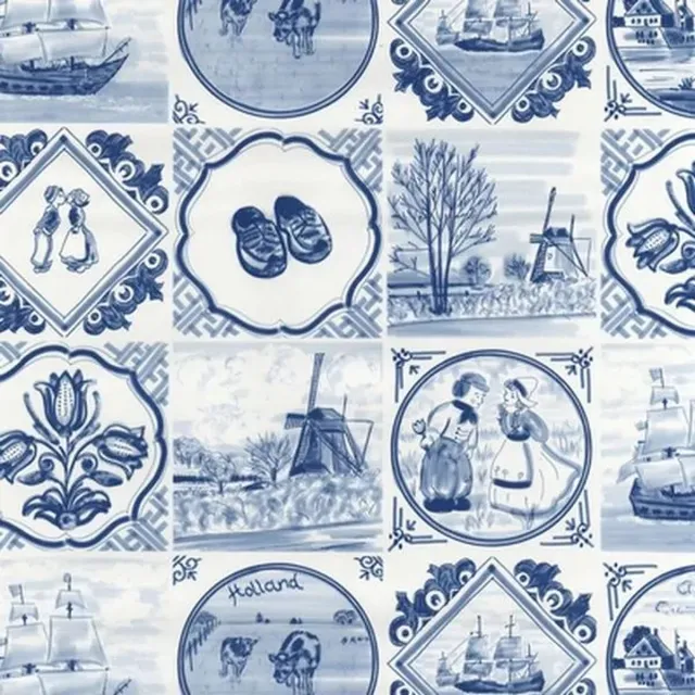 2LIF Decoratie plakfolie meubelfolie Delftsblauw 45 cm x 2 meter zelfklevend - Decoratiefolie - Plakplastic - Raamfolie Delfts blauw