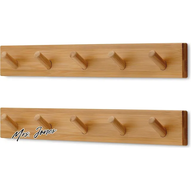 Mrs. Jones Kapstok Muur - Wandkapstok Hout met 5 Haken - 43 cm LARHN Kapstok Muur Wandkapstok . multiple