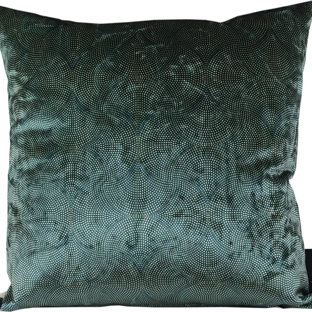 Home Junky Kussen ice velvet abstract waaier green groen