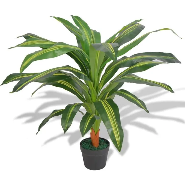 vidaXL Kunst - dracena - plant - met - pot - 90 - cm - groen