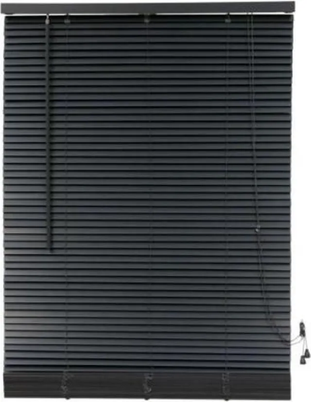 Timlux Houten Jaloezie - 25 mm - Donkergrijs - 120x175 cm