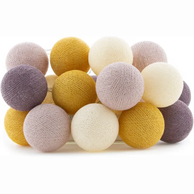 Cotton Ball Lights LED lichtslinger voor binnen - Handgemaakt en Fairtrade - 20 lampjes - Adore