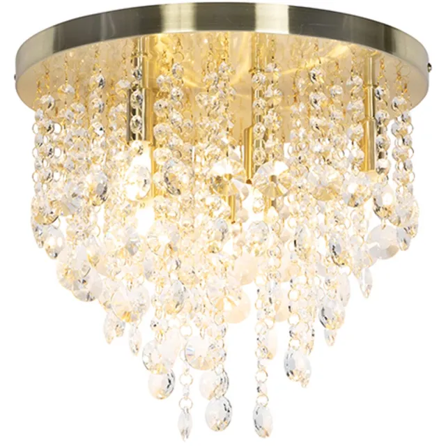 QAZQA medusa - Art Deco Plafondlamp - 7 lichts - L 0 mm - Goud/messing - Woonkamer | Slaapkamer | Keuken