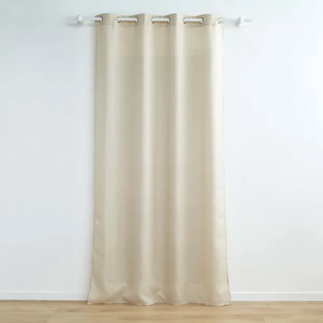 Douceur d'intérieur - Gordijn met metallic draad ZELINE, 140 x 280 cm - natural
