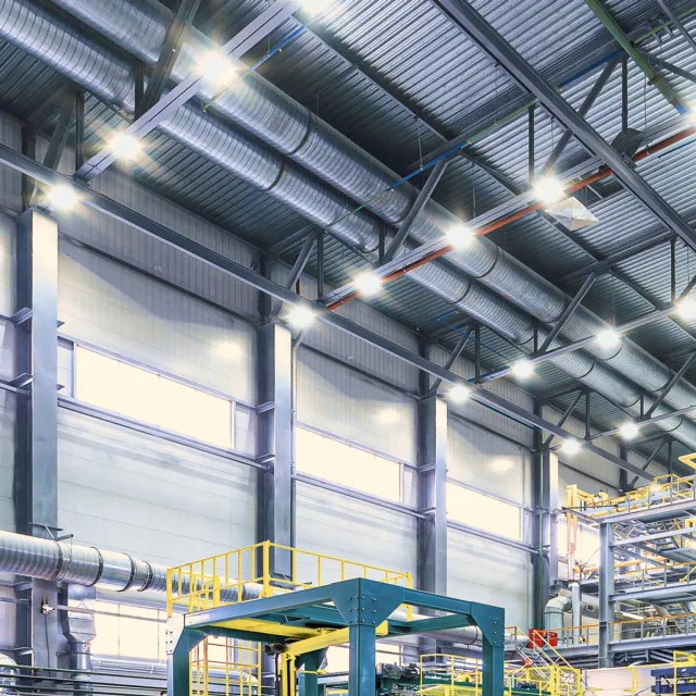 HOFTRONIC Helix LED High Bay - 100 Watt 15.000 Lumen (150lm/W) - Philips Driver - 6500K daglicht wit - IP65 waterdicht - Lumileds LED Chips - IK08 - Flikkervrij Zwart