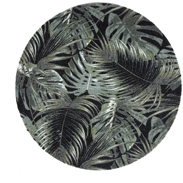 MD-Entree MD Entree - Vloerkleed - Universal - Palm Leaves - 100 cm Ø Groen