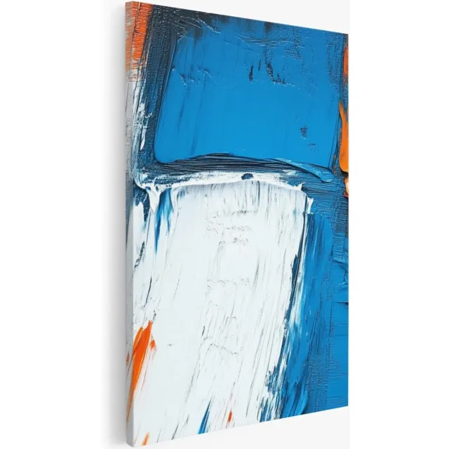 Saammp Canvas Schilderij - Kleurrijk Geblokt - Abstract - 100x150 - Foto op canvas - Wanddecoratie - Muurdecoratie Woonkamer - Kantoor Decoratie Multicolor