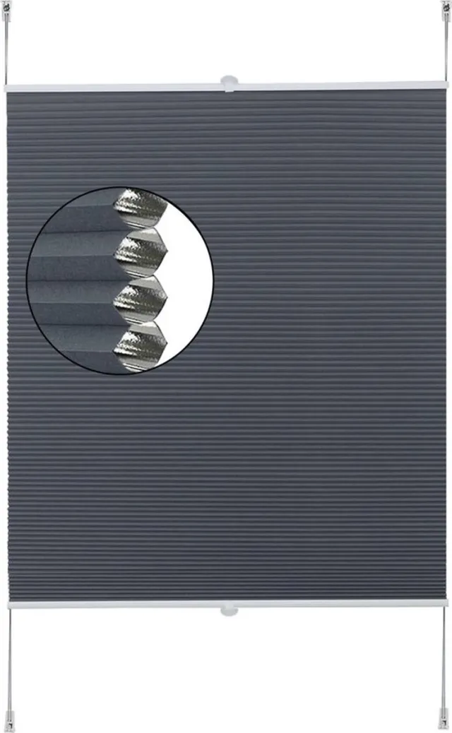 Bolt Edge Luxe Honinggraat Gordijn - Rolgordijn Blauw - 70x130cm - Lichtdoorlatend - Isolerend