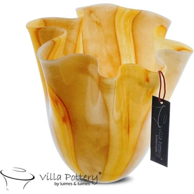 Villa Pottery Vaas - Villa Pottery - Decoratie - Woondecoratie - Glaswerk - Waterdicht - Lolly pop 3 Yellow Pink Geel