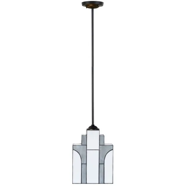 Coloured by Art Tiffany Hanglamp New York Sky Line pendant - Art Deco Trade Grijsblauw