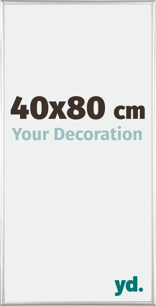 yd. Your Decoration - Fotolijst 40x80 cm - Aluminium - Zilver Hoogglans - Kent