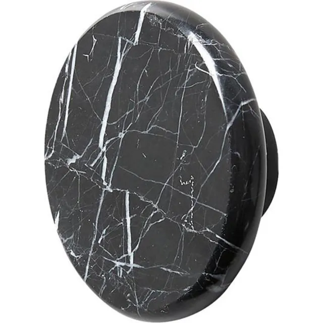 Furnidirect Wandhaak Mentha Small - Jashaak - Marmer - 6 haken - diameter 7cm - Muurhaken voor garderobe / badkamer Zwart