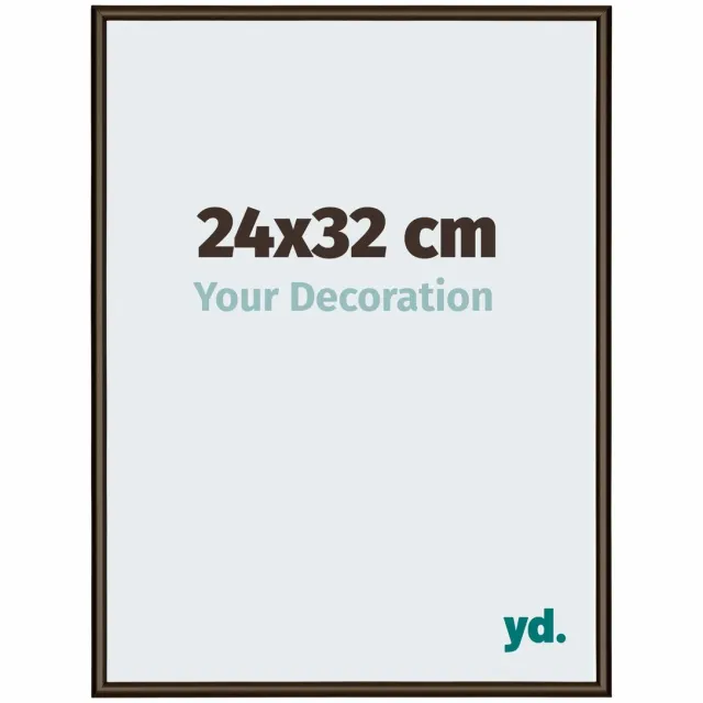 yd. Your Decoration - Fotolijst 24x32 cm - Aluminium - Walnoot Structuur - New York